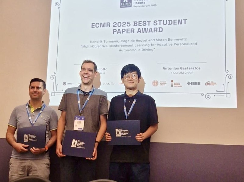 ECMR 2025 Best Paper Award for Hendrik Surmann